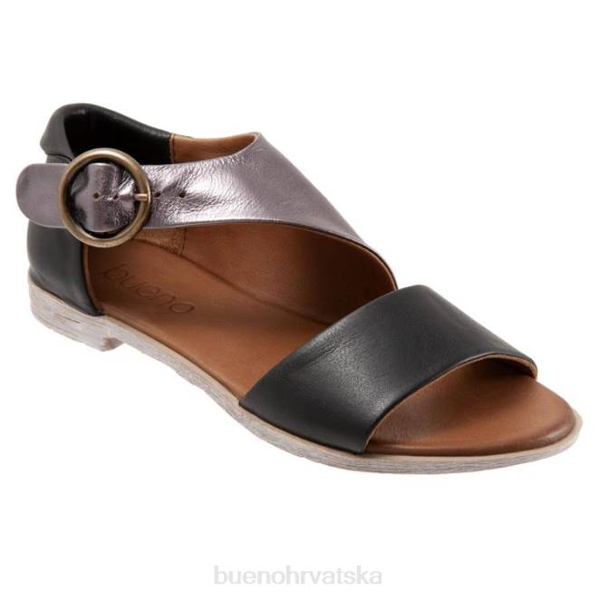 X886259 Bueno Footwear yvonne žene crni kositar metalik stanovima