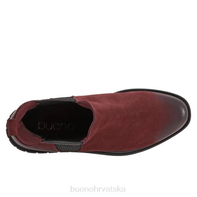 X88658 Bueno Footwear hrast žene tamnocrveni nubuk čizme