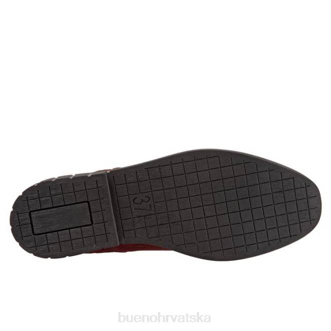 X88658 Bueno Footwear hrast žene tamnocrveni nubuk čizme
