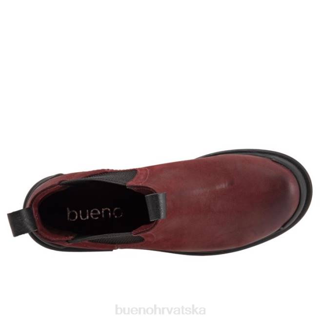 X88673 Bueno Footwear lako žene tamnocrveni nubuk čizme