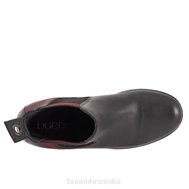 X88683 Bueno Footwear Florida žene crno crveno pletivo čizme