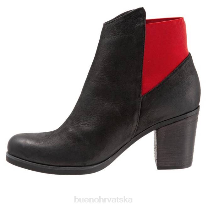X88691 Bueno Footwear vata žene crni nubuk crveni čizme