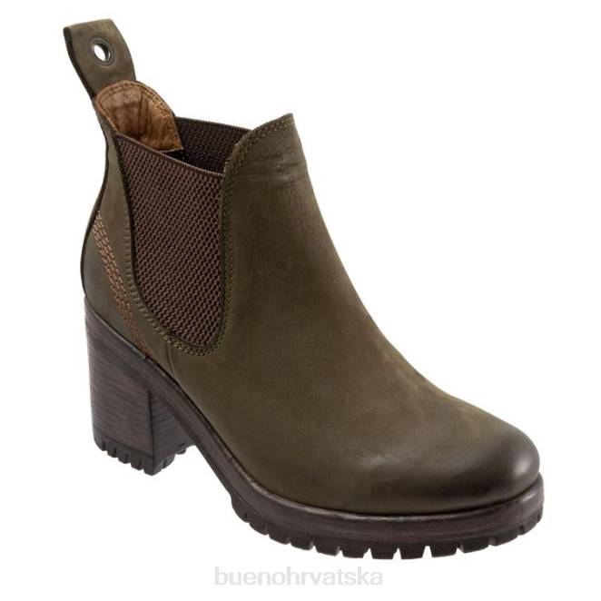 X88650 Bueno Footwear let žene vojnički zeleni nubuk čizme
