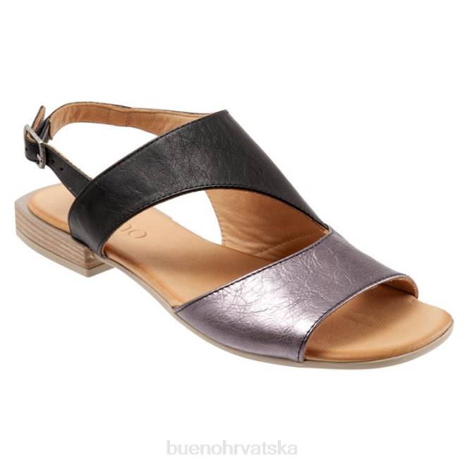 X886221 Bueno Footwear alyssa žene crni kositar metalik stanovima